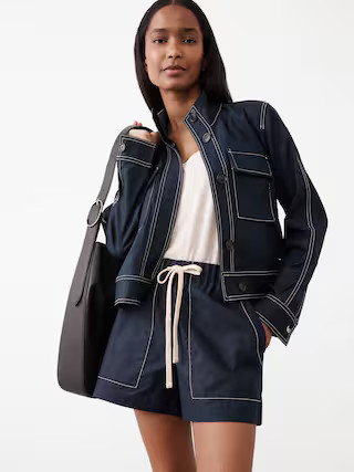 Twill Cargo Pull-On Short | Banana Republic Factory