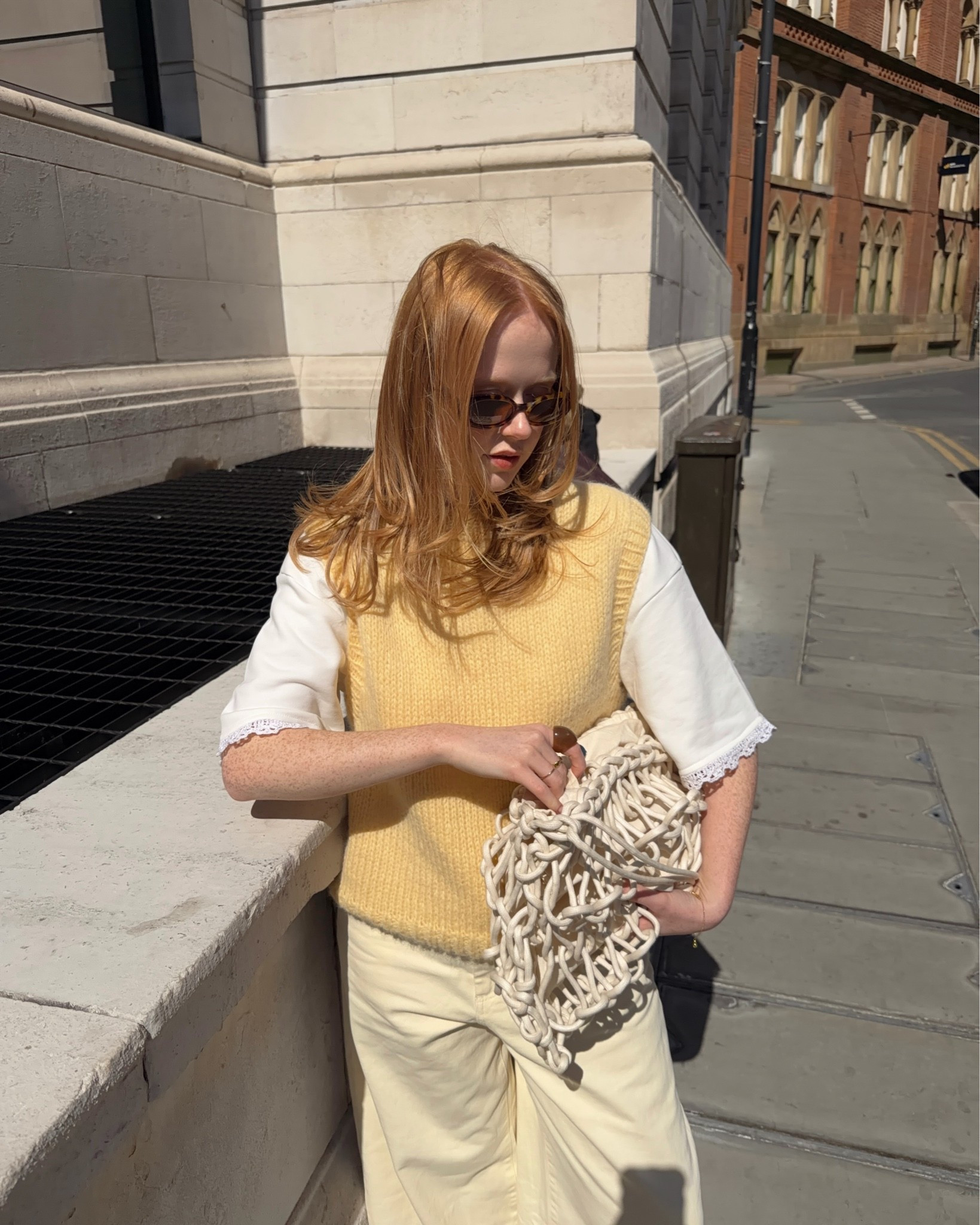 Butter Yellow, Sweater vest, Balloon Jeans, Rope Bag, Pull & Bear

#LTKuk #LTKspring #LTKeurope
