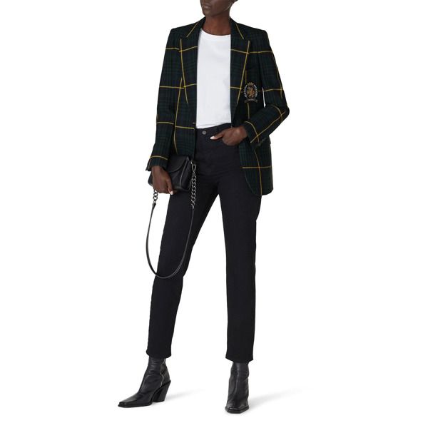 Tommy Hilfiger Green Plaid Blazer green | Rent the Runway