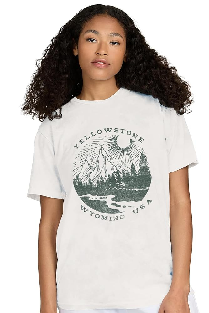 Made By Us Yellowstone Premium Soft Lightweight Fitted T-Shirt (White), Made in The USA | Amazon (US)