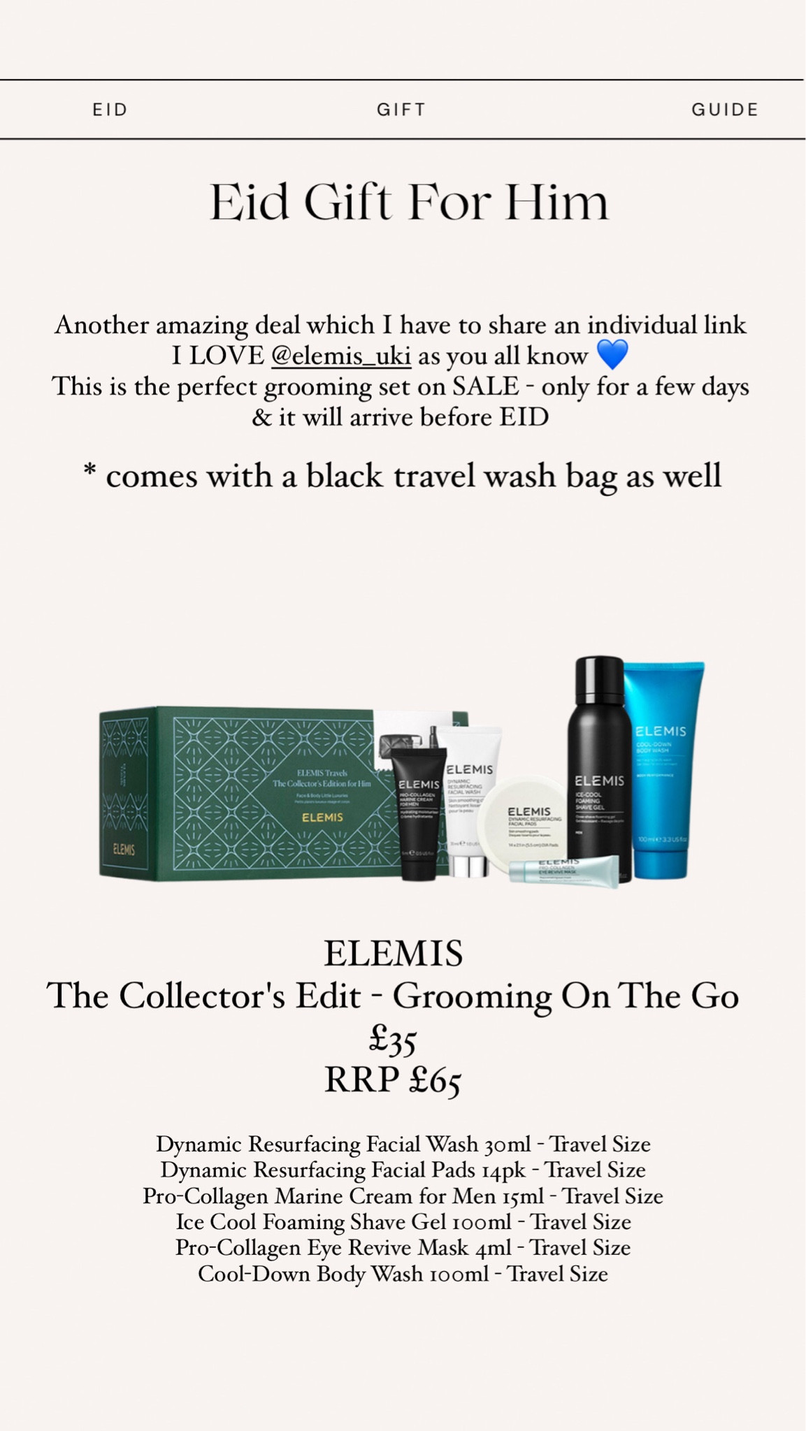 eid gift for him 



#LTKbeauty #LTKfindsunder50 #LTKSeasonal
