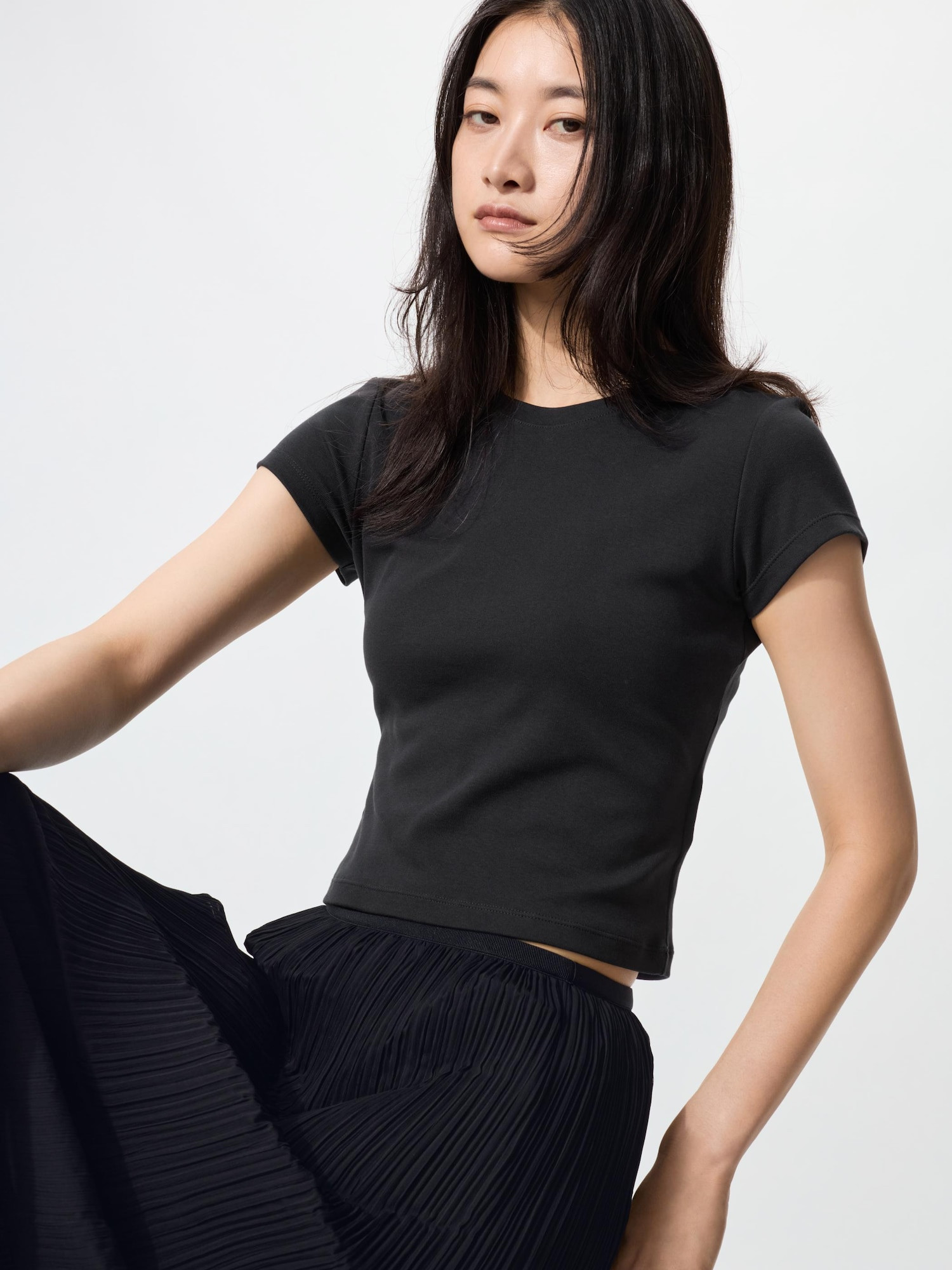 Women's Mini T-Shirt Black Small Denim UNIQLO US | UNIQLO (US)