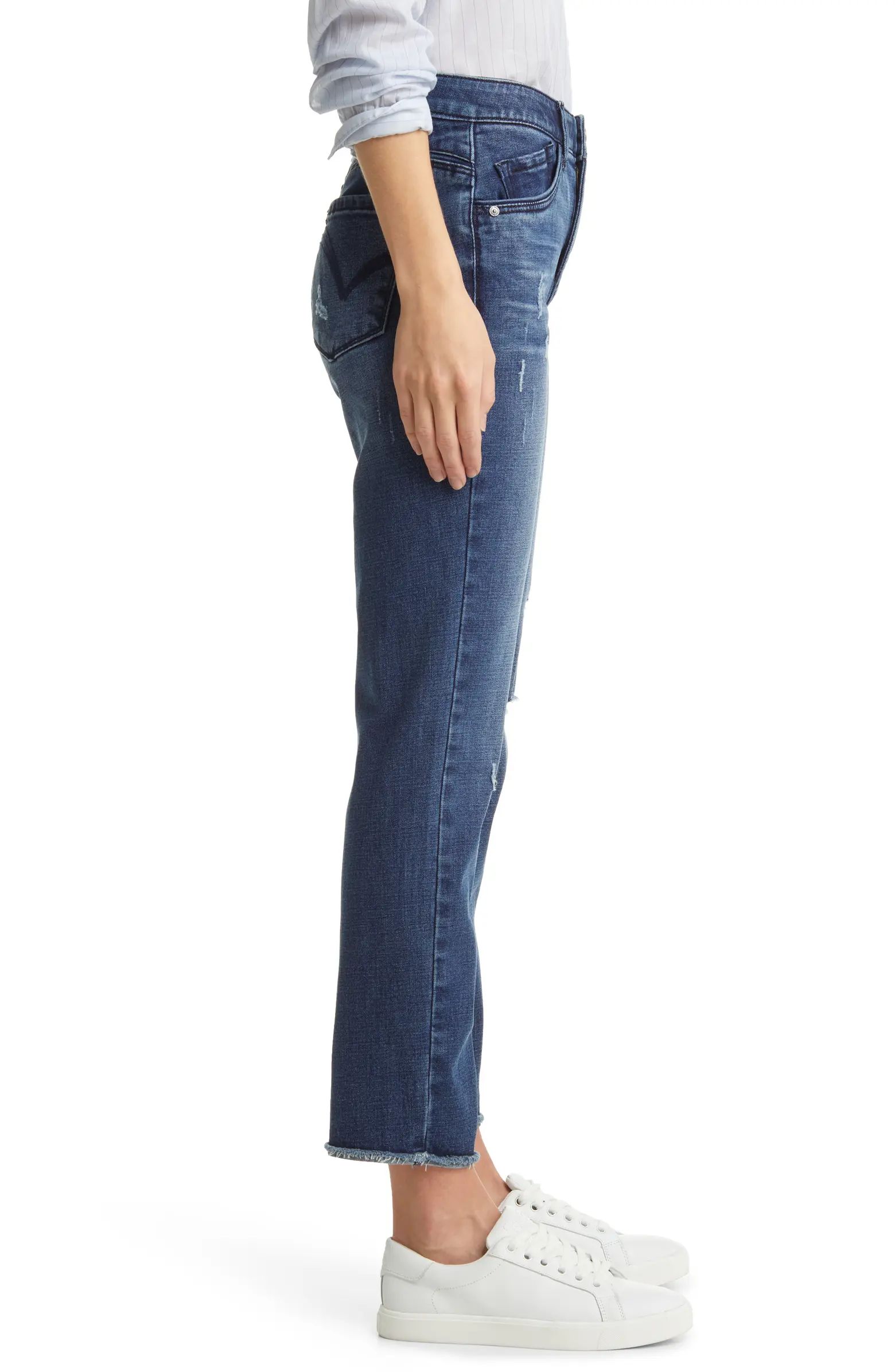 Wit & Wisdom Ab-Solution Distressed Slim Straight Leg Jeans | Nordstrom | Nordstrom
