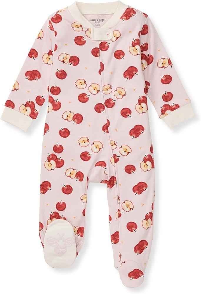 Burt's Bees Baby Girls Footed One-Piece Pajamas, Sleep and Play Loose Fit, 100% Organic Cotton, S... | Amazon (US)