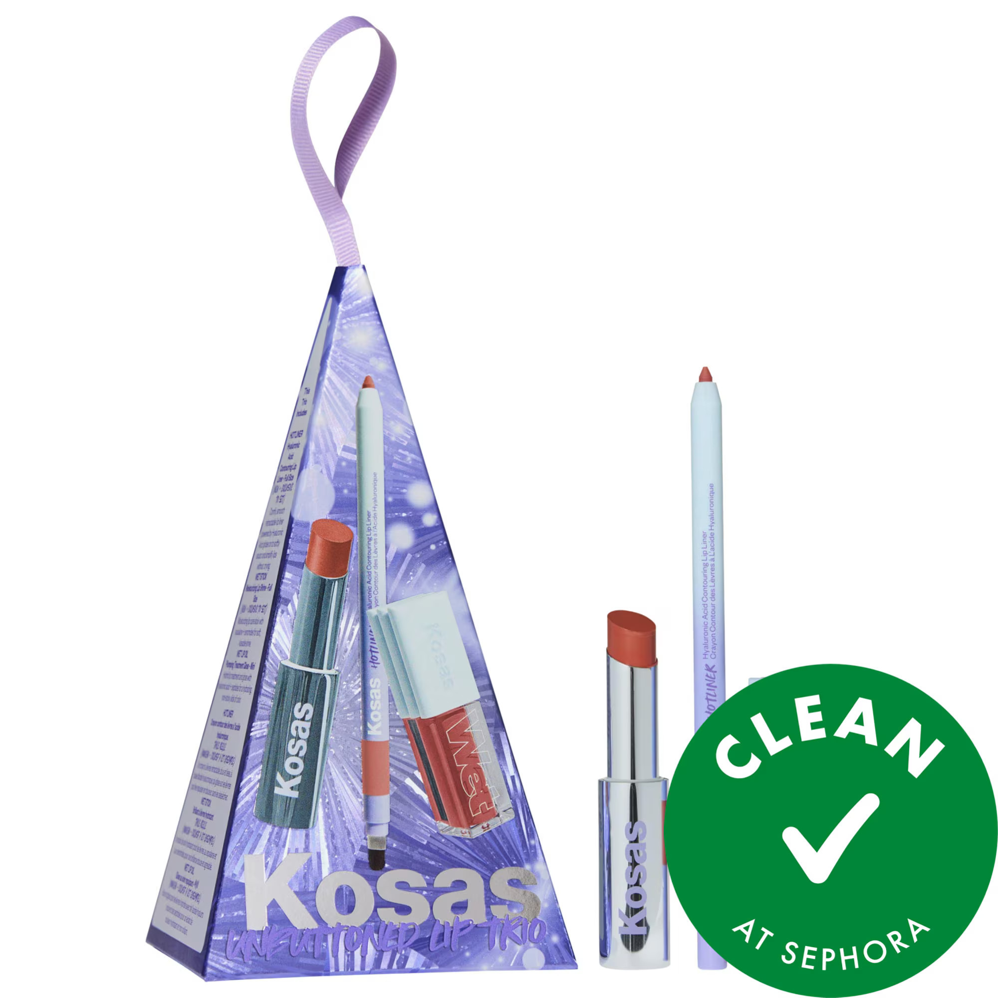 Kosas Unbuttoned Lip Liner, Lipstick, and Gloss Gift Set | Sephora (US)