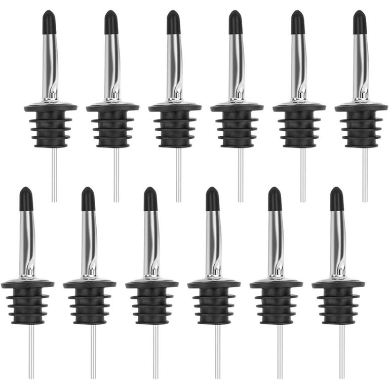 12 Pack Liquor Bottle Pourers, Stainless Steel Pour Spouts with Dust Caps, 3/4" Bottle Mouth for ... | Walmart (US)
