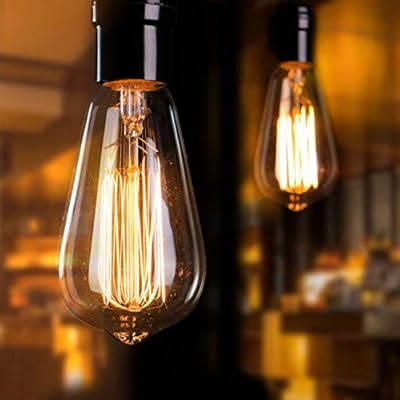 Vintage Edison Light Bulbs 6Pcs E26 Base Dimmable Antique Filament Light Bulbs 60 Watt Decorative... | Amazon (US)