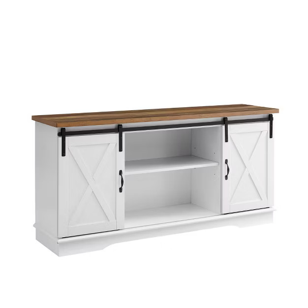 Modern Sliding Barndoor Farmhouse TV Stand for TVs up to 65" - Saracina Home | Target