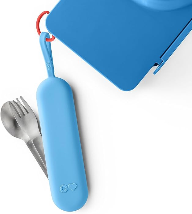 Omie OmieBox Travel Fork & Spoon Set with Case, Blue | Amazon (US)