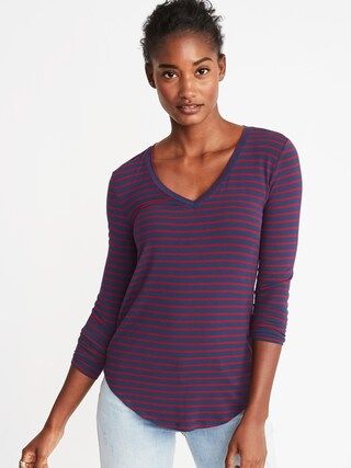 Luxe Slim-Fit V-Neck Tee for Women | Old Navy US