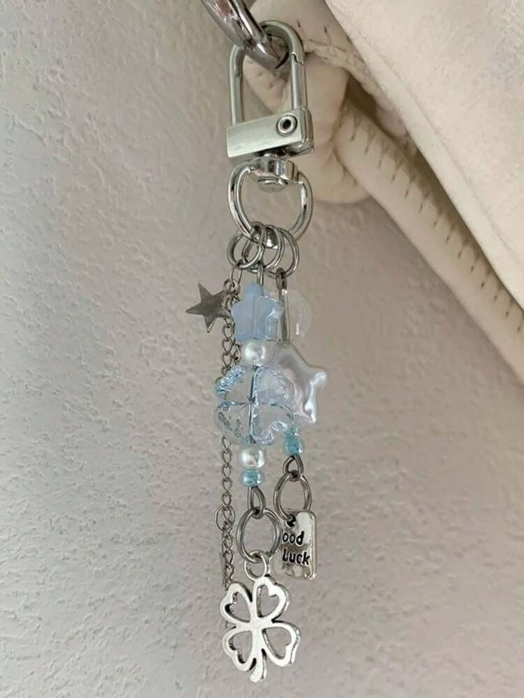 1pc Unisex Four-Leaf Clover Phone Lanyard Keychain, Beaded Handmade Strap, Gift For Friends And F... | SHEIN
