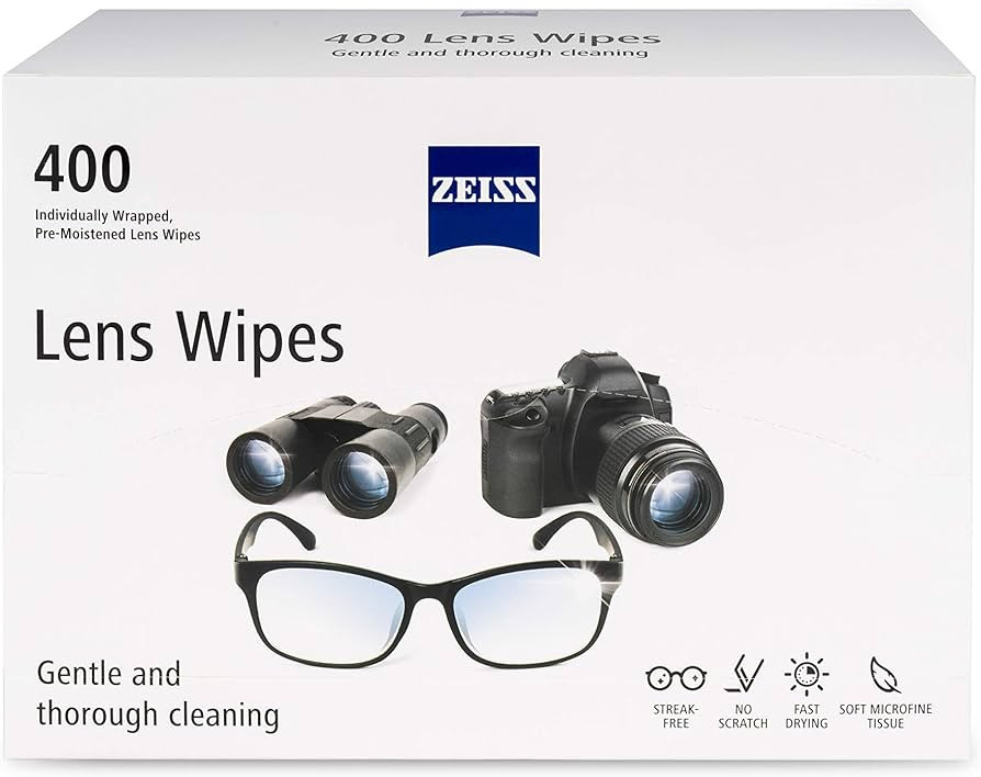 ZEISS Pre-Moistened Alcohol Wipes, Glasses Cleaner, 400 Count | Amazon (US)