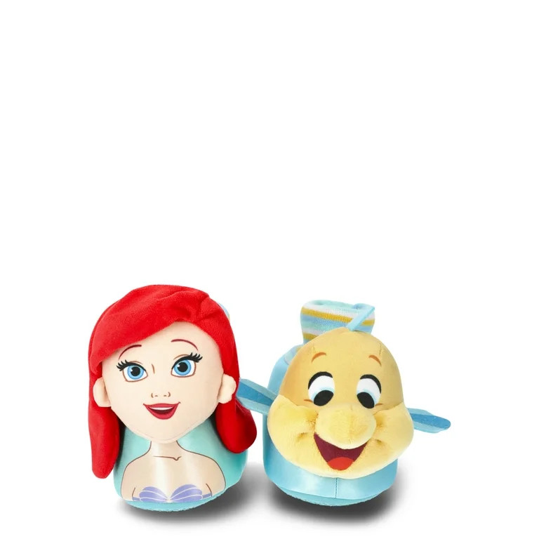 The Little Mermaid Toddler Girls Sock Top Slippers | Walmart (US)