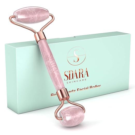 Rose Quartz Roller - Face Roller For Wrinkles, Eye Puffiness, And Sinus Pressure Relief - Rose Qu... | Amazon (US)