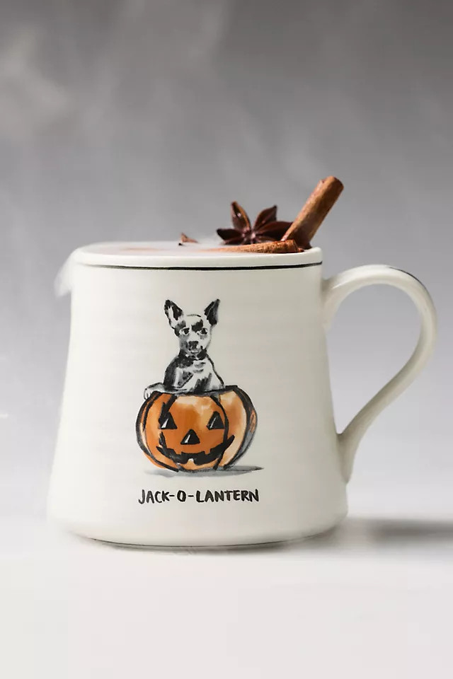 Stoneware Halloween Dog Mug | Anthropologie (US)