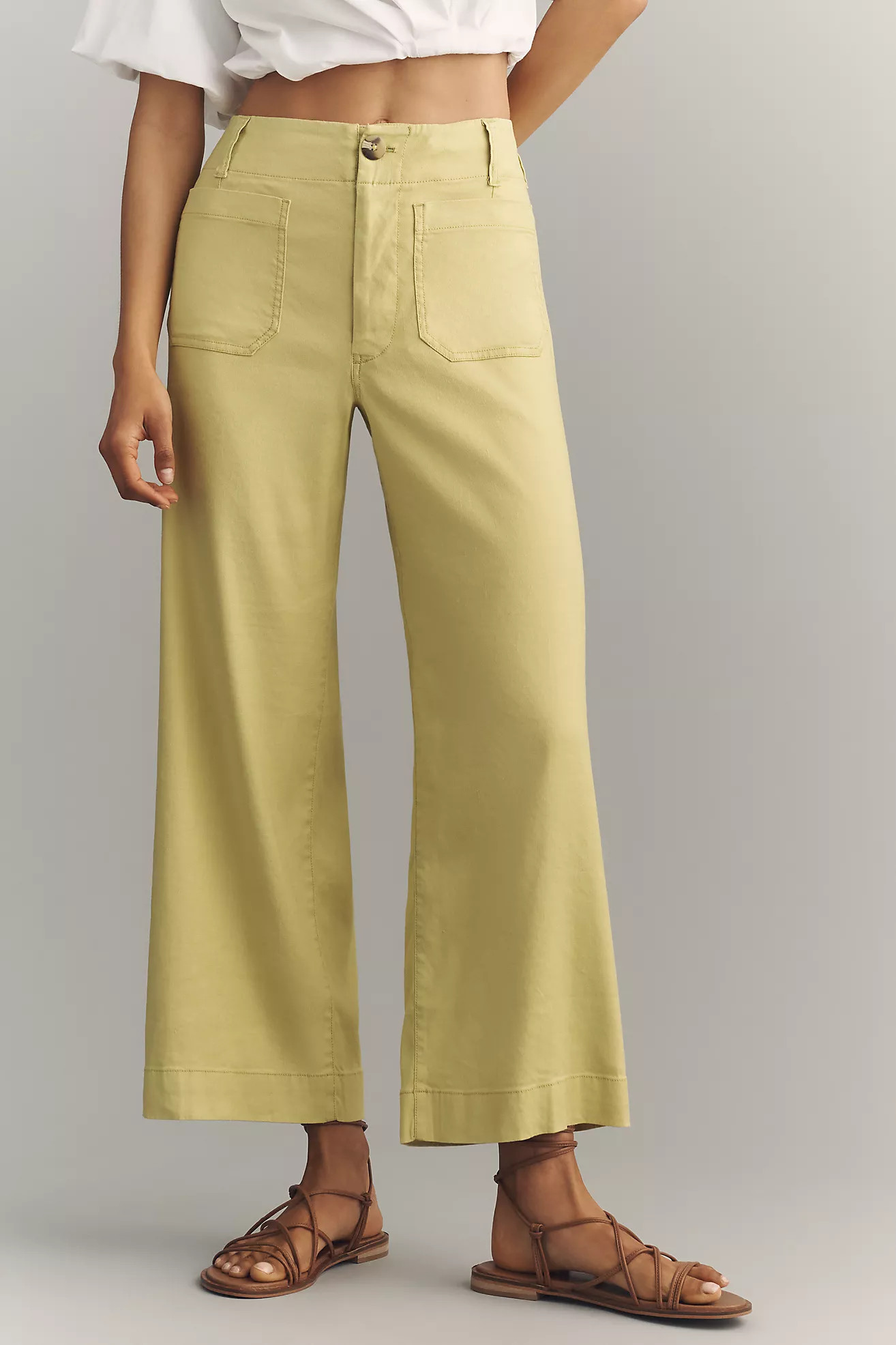 Colette European Linen Stretch Wide Leg Pants | Anthropologie (US)