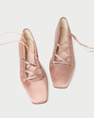 Louisa Blush Lace-Up Ballet Flat | Loeffler Randall
