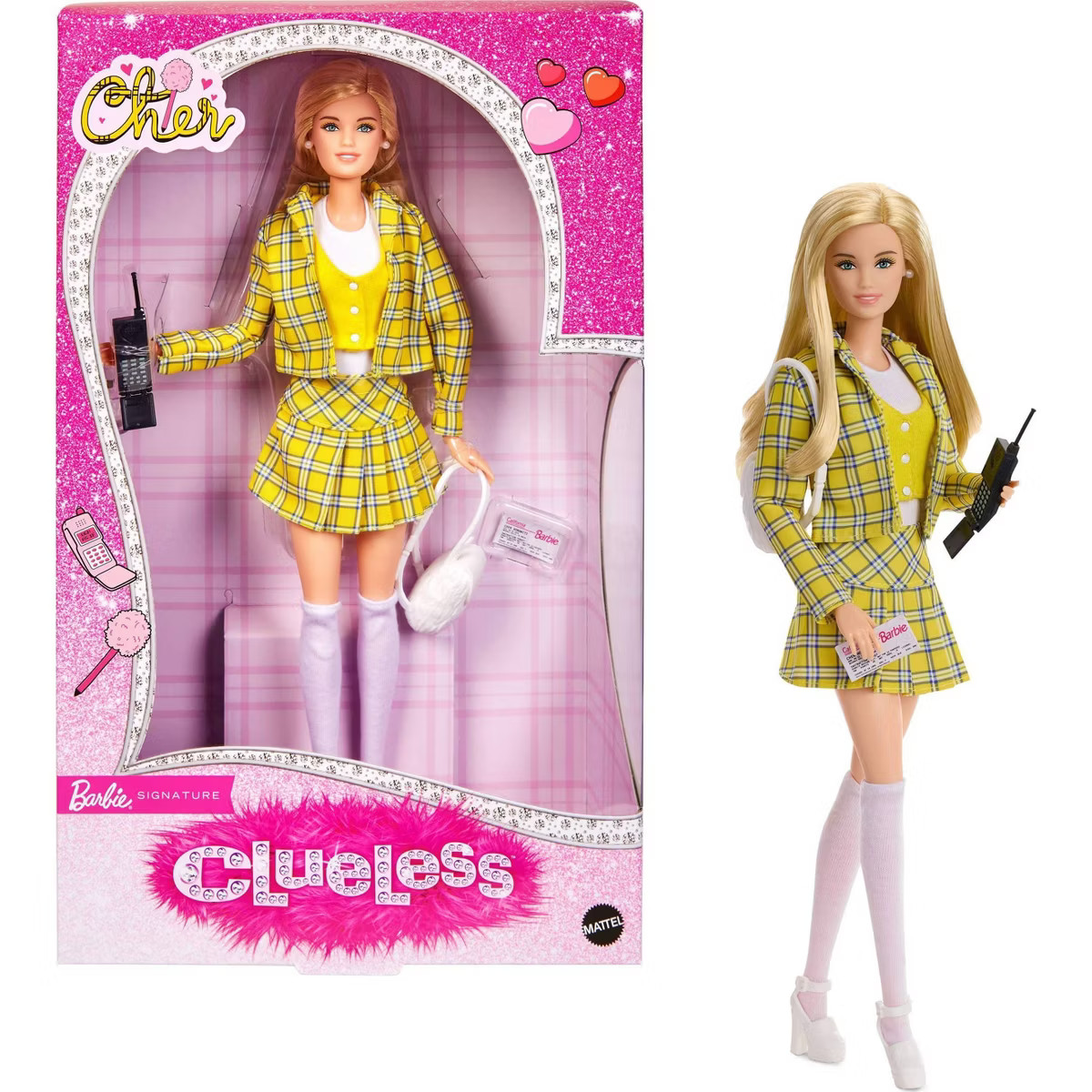 Barbie Signature Clueless Cher Collector Doll with Yellow Plaid Suit & Accessories | Target