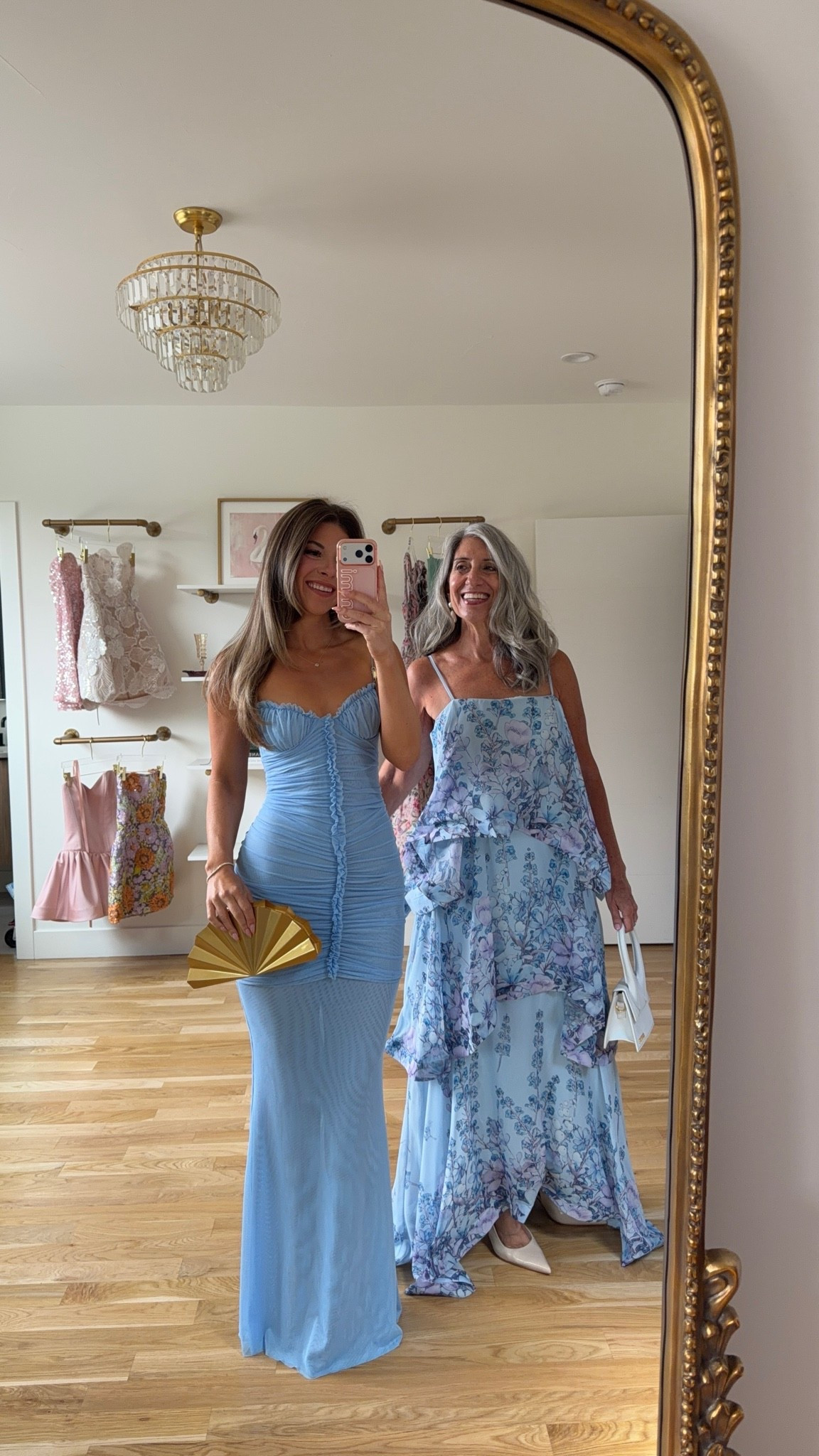 light blue ruched maxi with a sweetheart neckline and ruffled center seam detail, light blue floral maxi with tiered ruffle detail mom and me formal wedding guest and mother of the bride dresses 💍

revolve code: tulip

I’m 5’4” and wear a size small/2 

mom is 5’4” and wears a medium/6

fall wedding guest dresses, wedding guest dresses, cocktail dresses, semi-formal dresses, black tie wedding guest dresses, destination wedding guest dresses, garden party dresses, wedding guest outfit ideas, mom & me outfits, mom & me dresses, matching outfits, mother daughter outfits, family photo outfits, wedding guest dresses, mother of the bride, mother of the groom, wedding guest outfit ideas

#LTKWedding #LTKSeasonal #LTKU