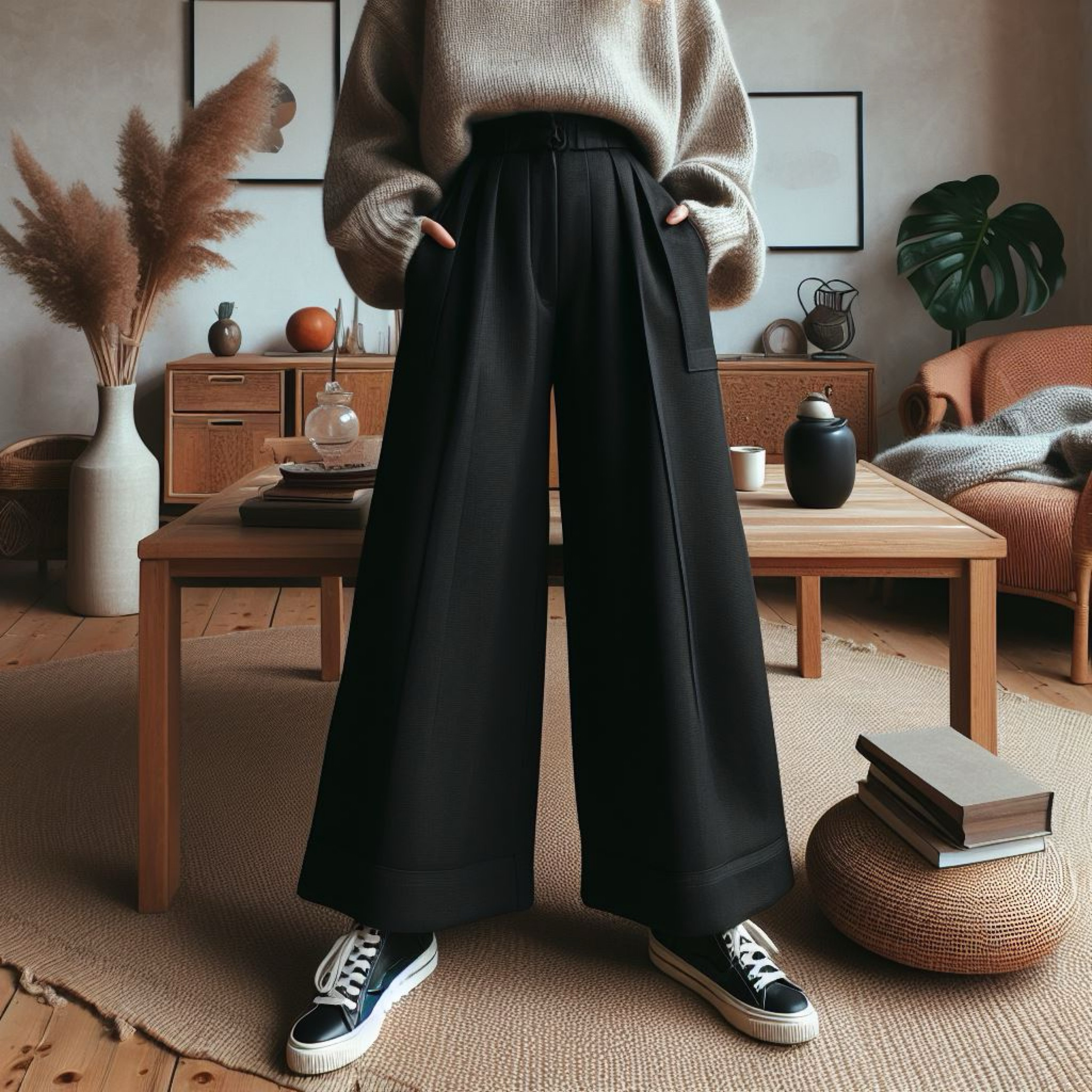 Effortlessly chic: Black wide-leg vibes paired perfectly with comfy sneakers. 

#LTKshoecrush #LTKfindsunder50 #LTKstyletip