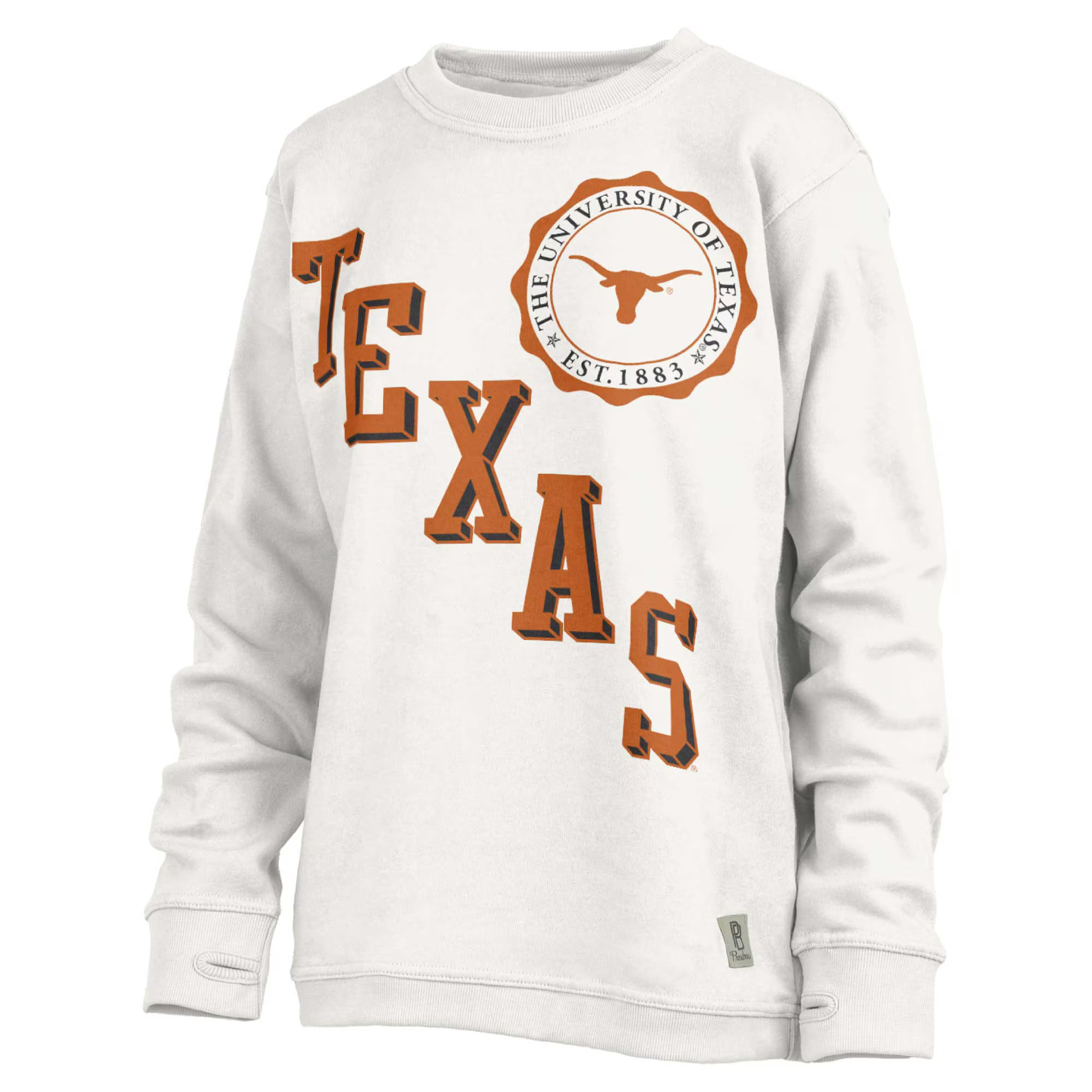 Texas Longhorns Pressbox Women's Shoreline Sundown Pullover Sweatshirt - White | Fanatics