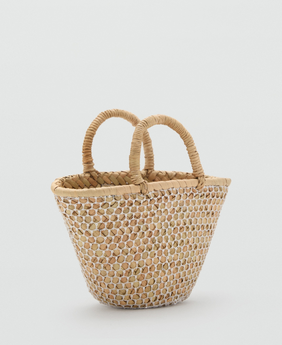 Mango Women's Combined Mini-Basket Bag - Beige | Macy's