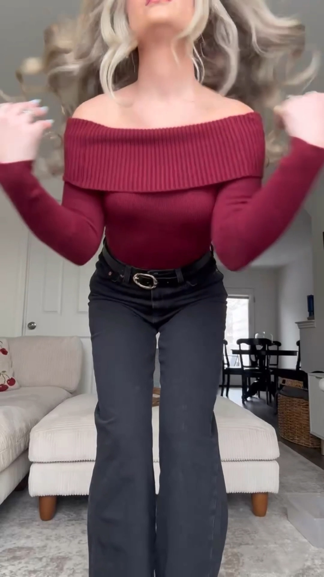 wearing an xs small in the top - size down!

Amazon fashion, black jeans, black belt, black pointed toe boots, off the shoulder sweater, dinner date outfit inspo

#LTKootd #LTKSaleAlert #LTKWorkwear