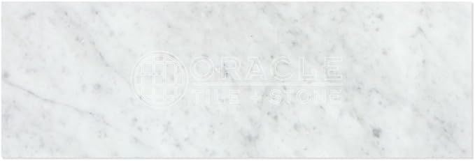 Carrara White Italian (Bianco Carrara) Marble 4 X 12 Field Tile, Honed | Amazon (US)