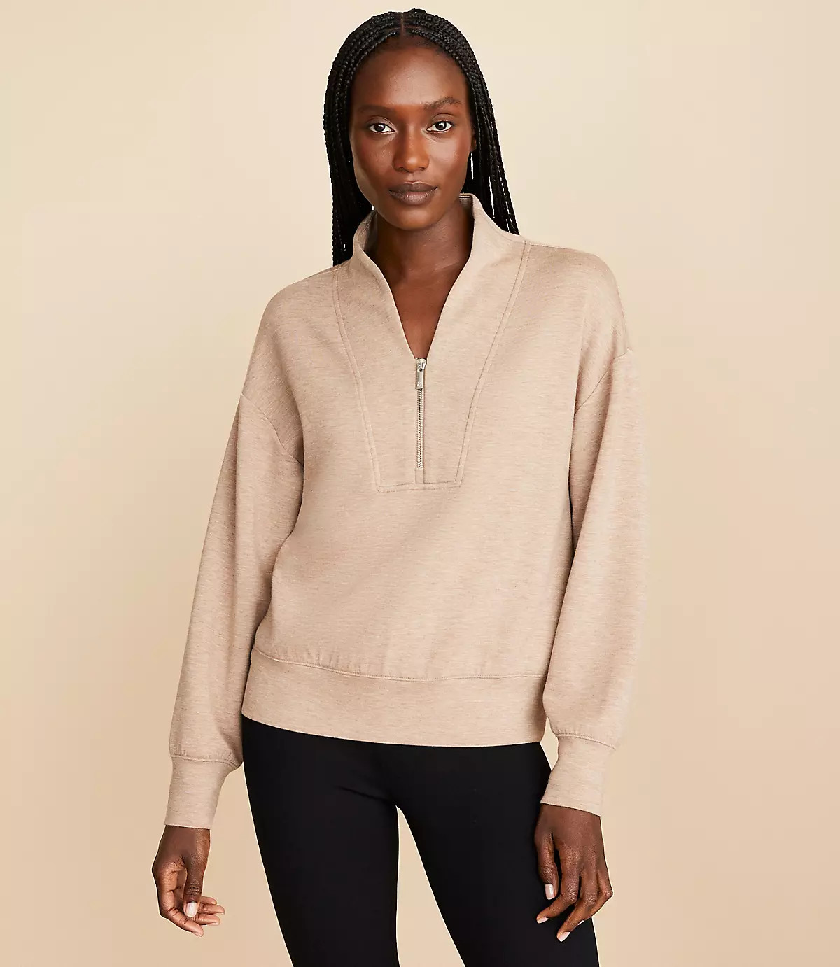 Lou & Grey Scubasoft Half Zip Sweatshirt | LOFT