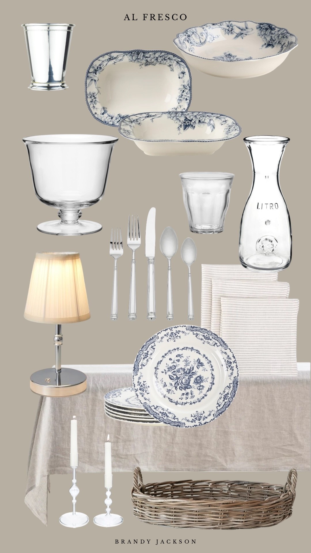 Chic Al Fresco Dining Essentials | Blue & White Tablescape Inspiration