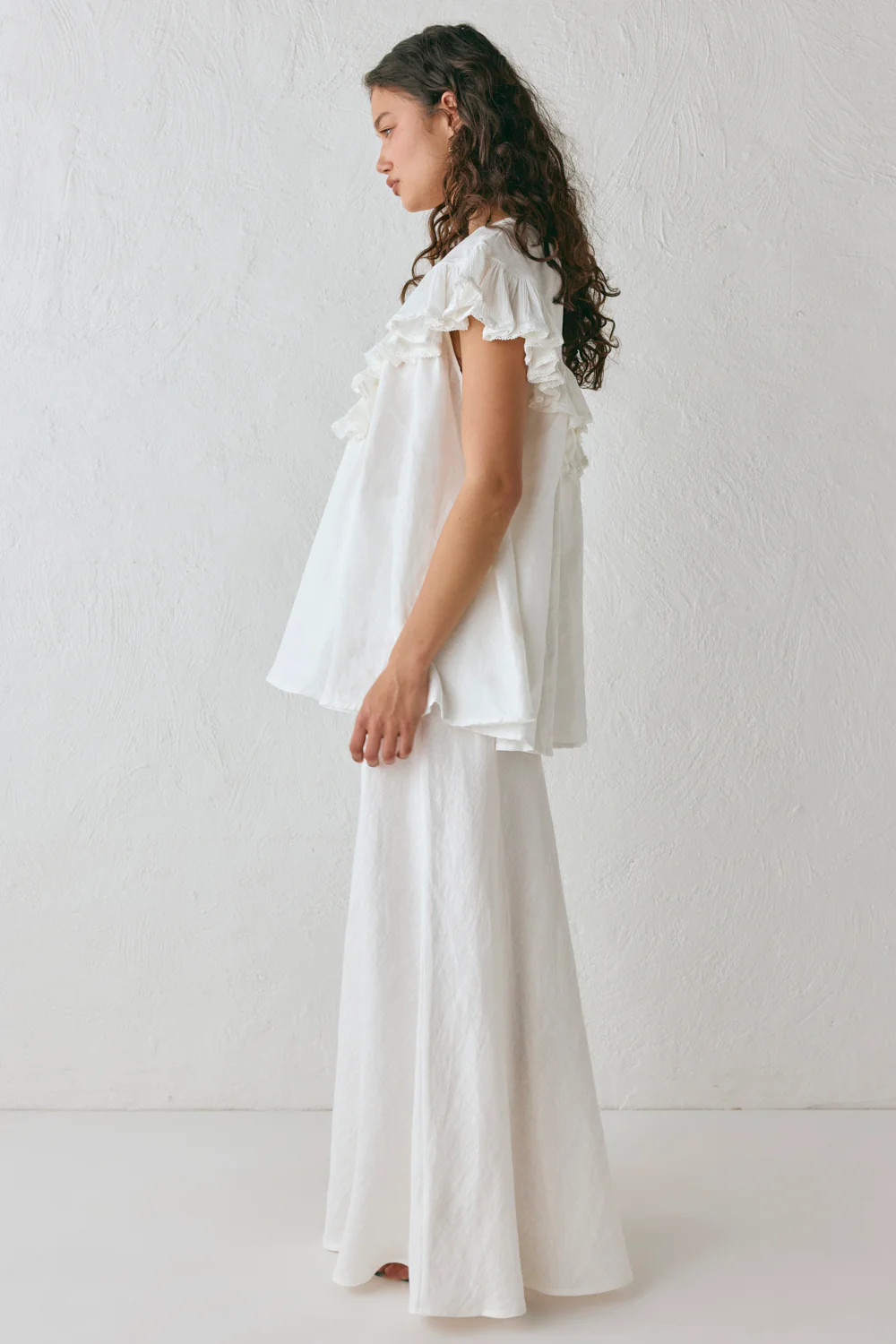 Viola Linen Tunic White | VRG Grl