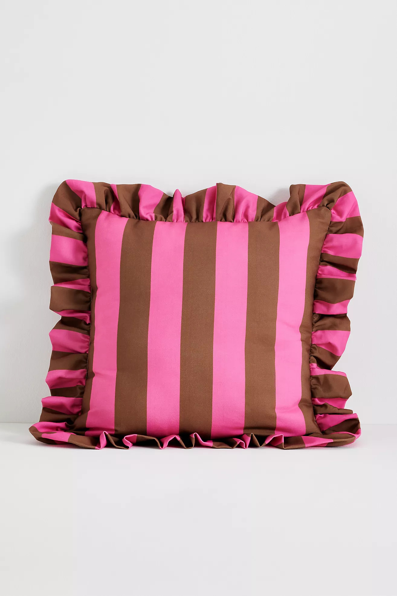 Maeve by Anthropologie Striped Ruffle Indoor/Outdoor Pillow | Anthropologie (US)
