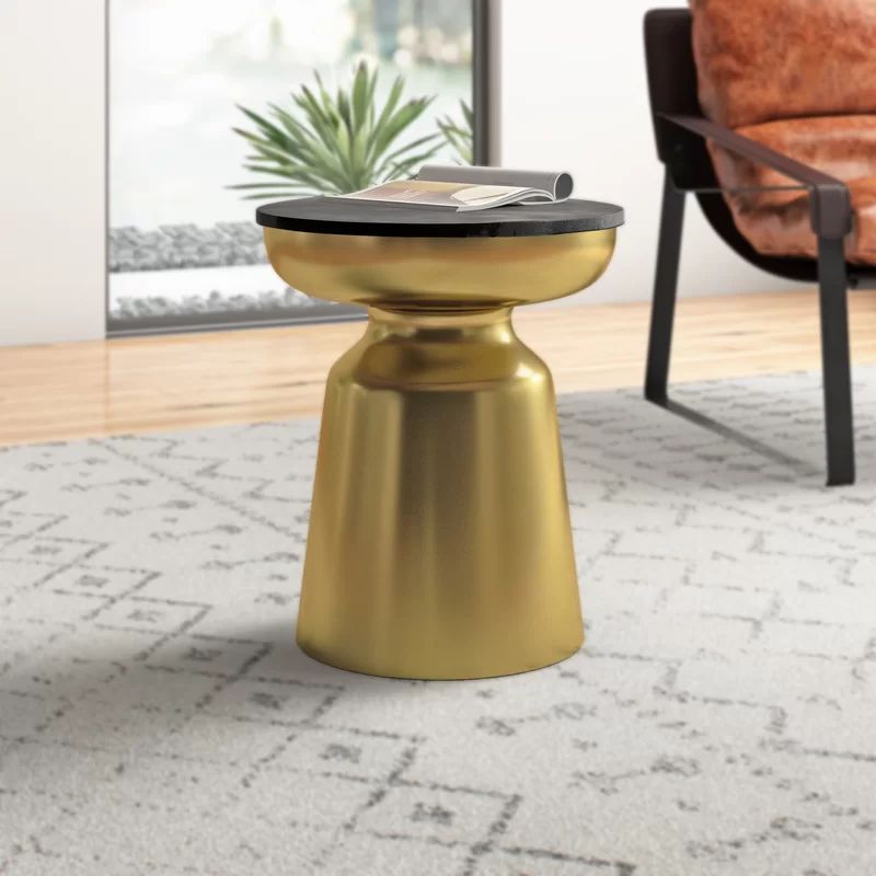 Crombach 19'' Tall Drum End Table | Wayfair North America