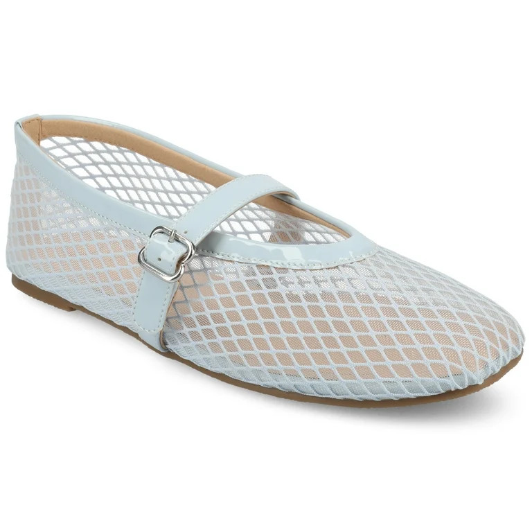 Journee Womens Casha Mesh Slip On Square Toe Dress Flats | Walmart (US)