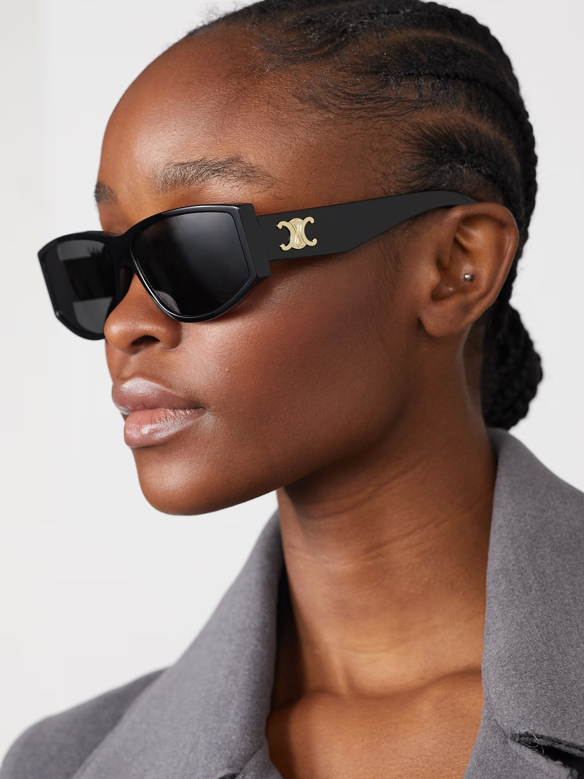 D-frame acetate and gold-tone sunglasses | NET-A-PORTER (US)