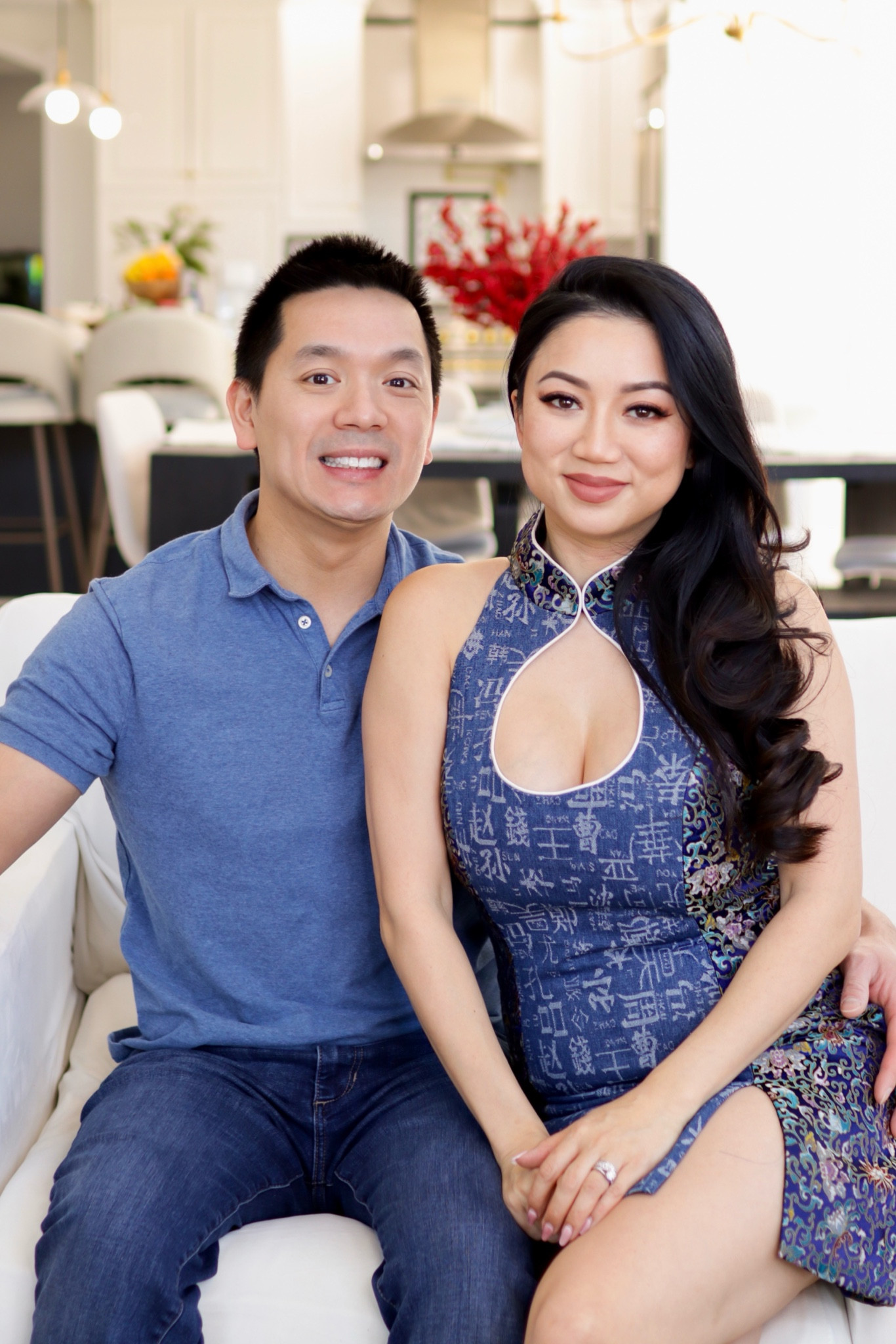 Denim Mini Combo Dress by Kim Shui // Denim mini qipao dress adorned with Chinese characters featuring a front keyhole with hook and eye closure, open adjustable lace-up back, and side slit. I’m wearing sz medium.

#LTKStyleTip #LTKSeasonal #LTKParties