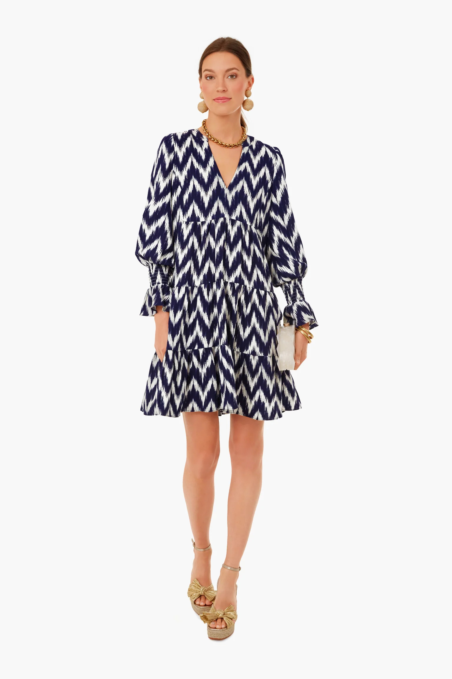 Navy Ikat Kenzo Dress | Tuckernuck (US)