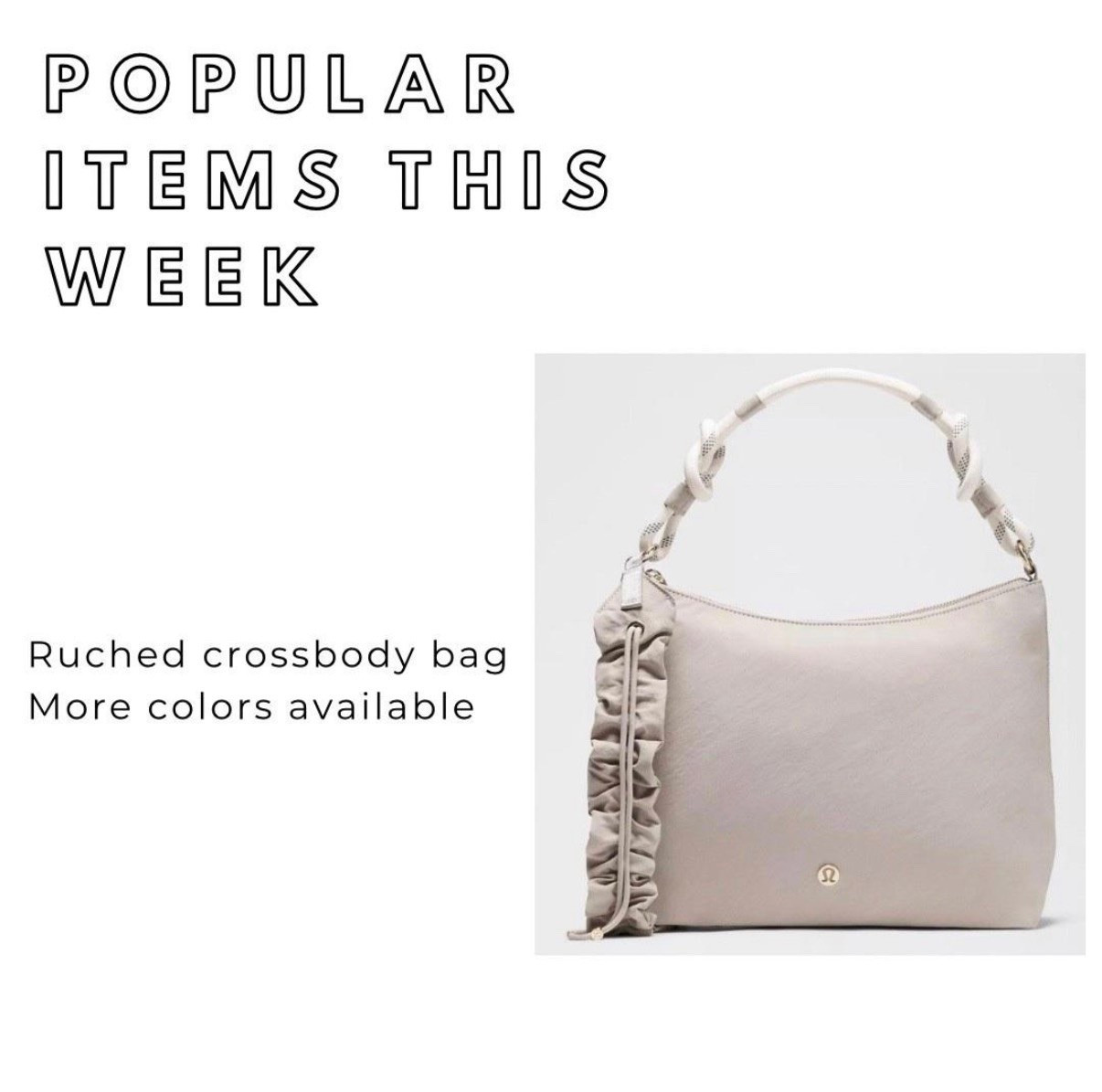 Purse - this strap is so pretty! It doubles as a crossbody or shoulder purse and comes in other very pretty colors.  


@lululemon    #purse #crossbody #giftforher

#LTKU #LTKActive #LTKOver40