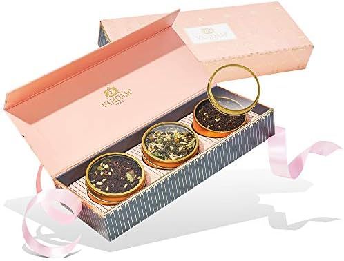 VAHDAM, Assorted Tea Gift Set for Valentines Day - Blush, 3 Teas in a Sampler Gift Box | Valentines  | Amazon (US)