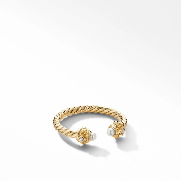 Renaissance Color Ring in 18K Yellow Gold with Pearls and Diamonds | David Yurman