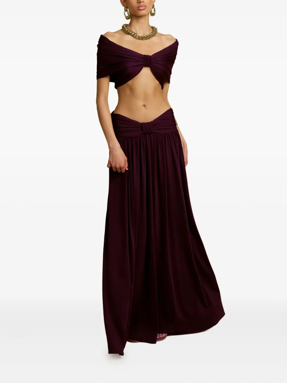 ARCINA ORI Alessia knotted top - Red | Farfetch Global