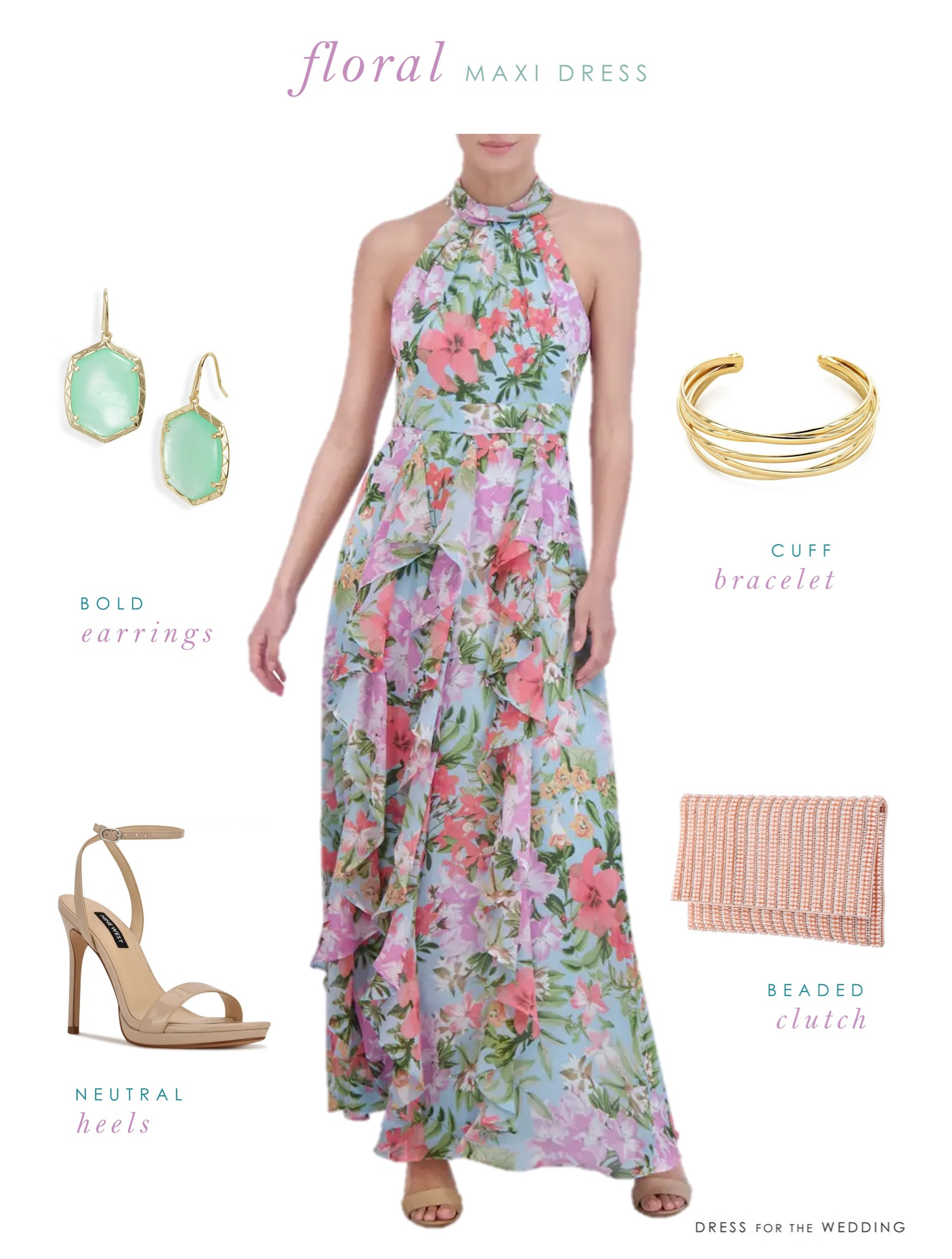 Floral maxi dress for spring, destination wedding guest dress, Eliza J floral maxi dress, Kendra Scott earrings, beaded clutch, summer wedding guest outfit, spring dress, spring wedding guest outfit, cuff bracelet, neutral sandals, what to wear to a 2024 wedding, Nordstrom dress, new spring dresses. 

#LTKwedding #LTKmidsize #LTKover40