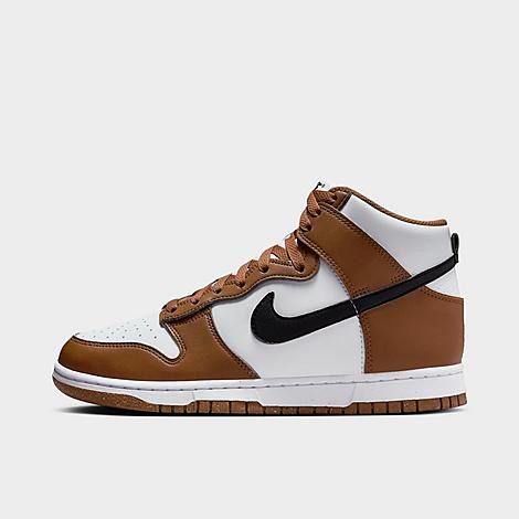 Nike Women's Dunk High Next Nature Casual Shoes in Light British Tan/Black/White Size: 11.0 | Finish Line (US)