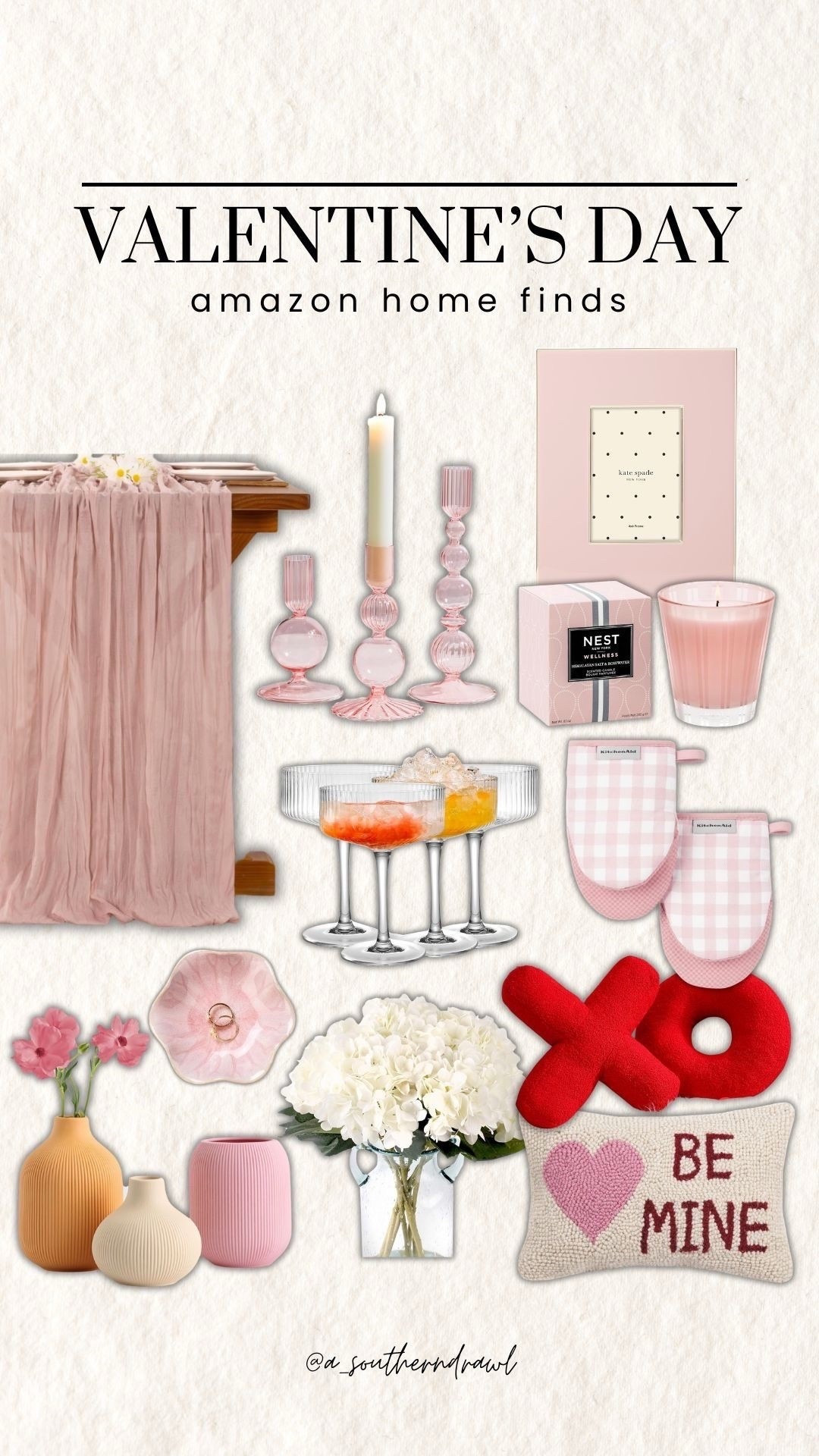 Valentines Day Amazon home finds❣️

valentines day, galentines day, home decor finds, amazon home finds, throw pillow, oven mitts, candle, candle stick holder, coupe glasses, glassware, boy mom, gift ideas, a southern drawl, Grace White

#LTKSeasonal #LTKHome #LTKValentine