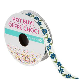 0.59" x 4yd. Embroidered Flowers Ribbon by Celebrate It® Hot Buy! | Michaels Stores