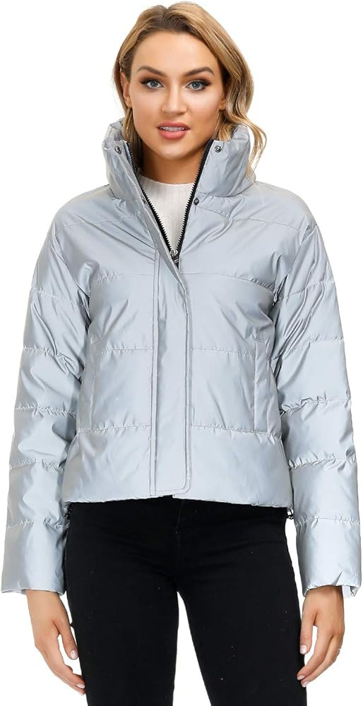 Royal Matrix Women's Puffer Jacket Winter Cropped Lightweight Puffer Jacket Warm Puffy Jacket | Amazon (US)