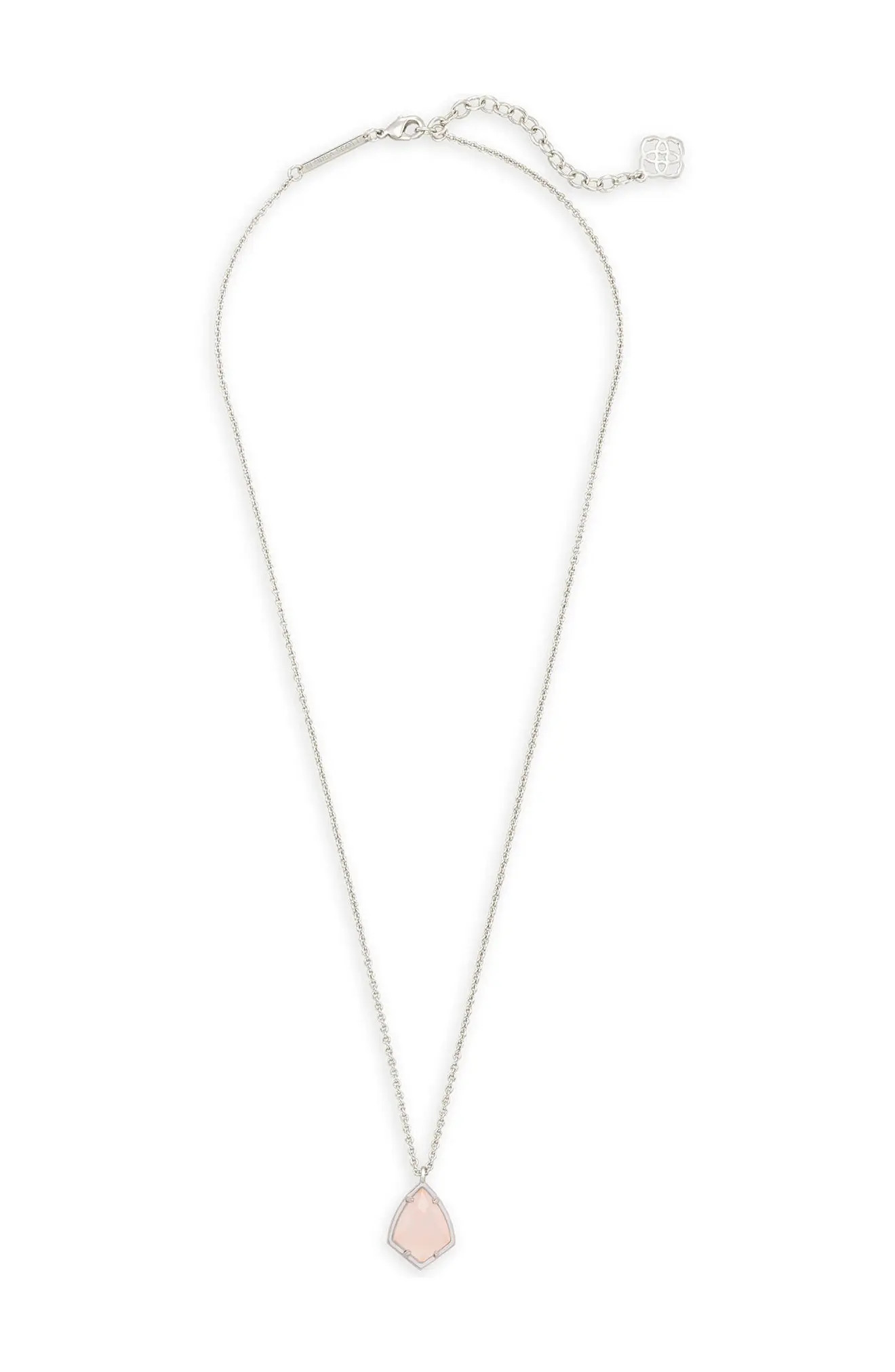 Kendra Scott 'Cory' Semiprecious Stone Pendant Necklace in Rose Quartz/Gold at Nordstrom Rack | Nordstrom Rack