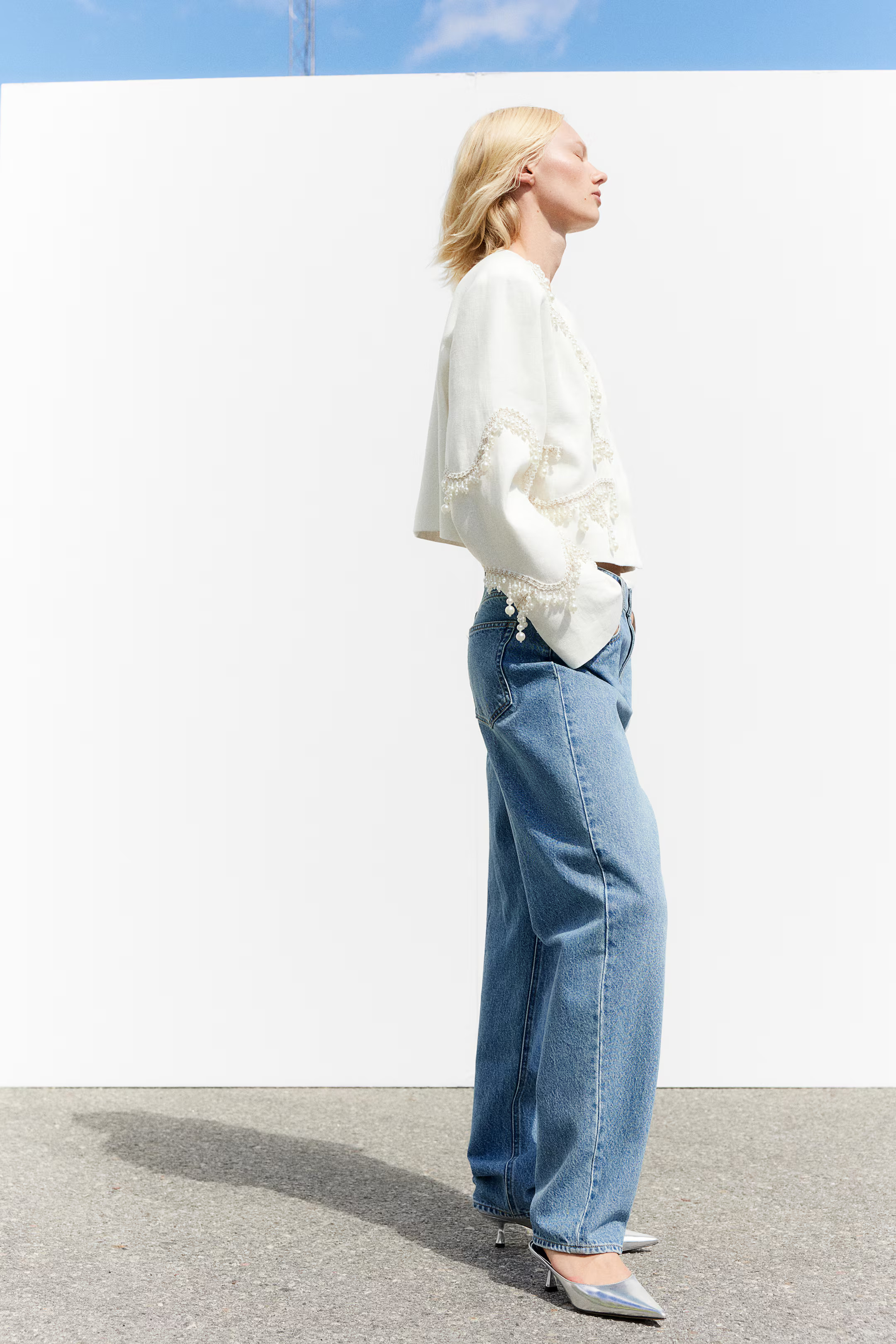 Crease-leg tapered jeans | H&M (UK, MY, IN, SG, PH, TW, HK)