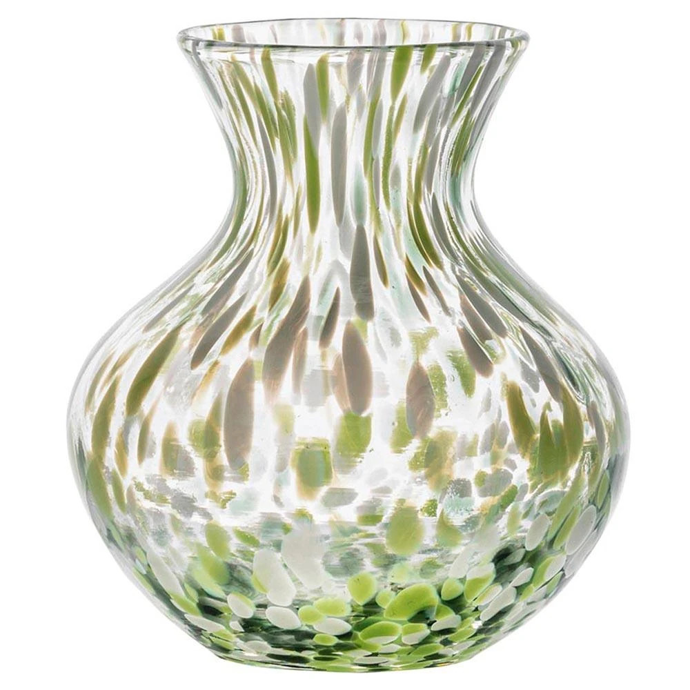 Juliska Puro Modern Classic Green Glass Decorative Table Vase | Kathy Kuo Home