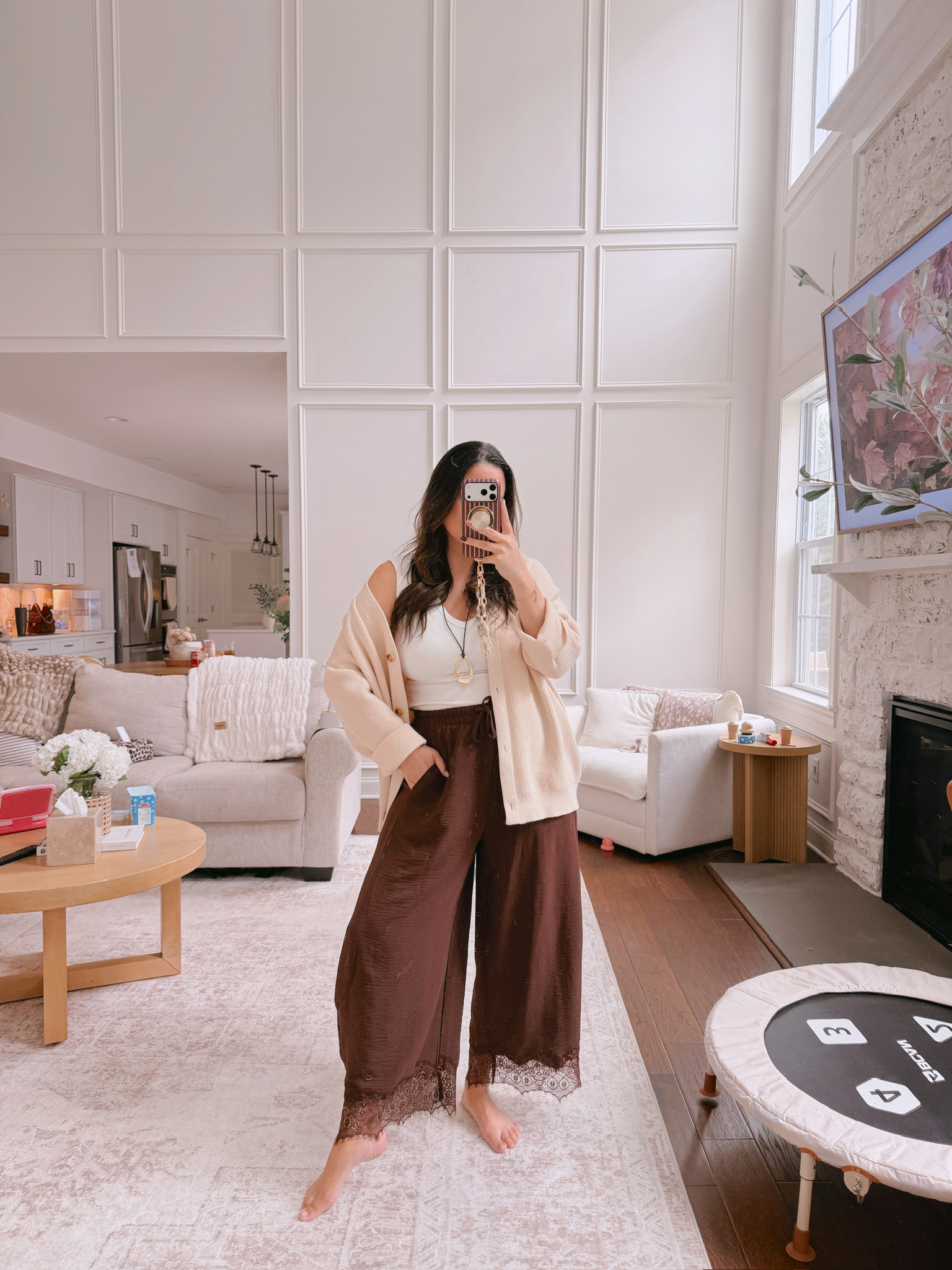 wearing a large in the tops, XL in the pants

#LTKSeasonal #LTKMidsize